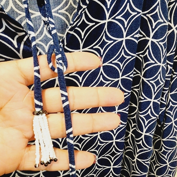 Escapada Beachy Navy and white Cover up Tunic size M - Picture 5 of 10